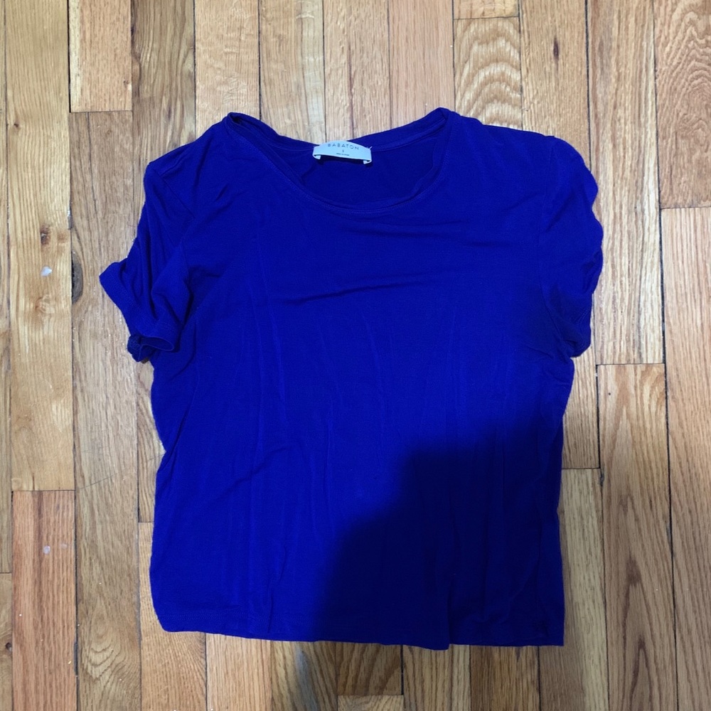 Blue crop top